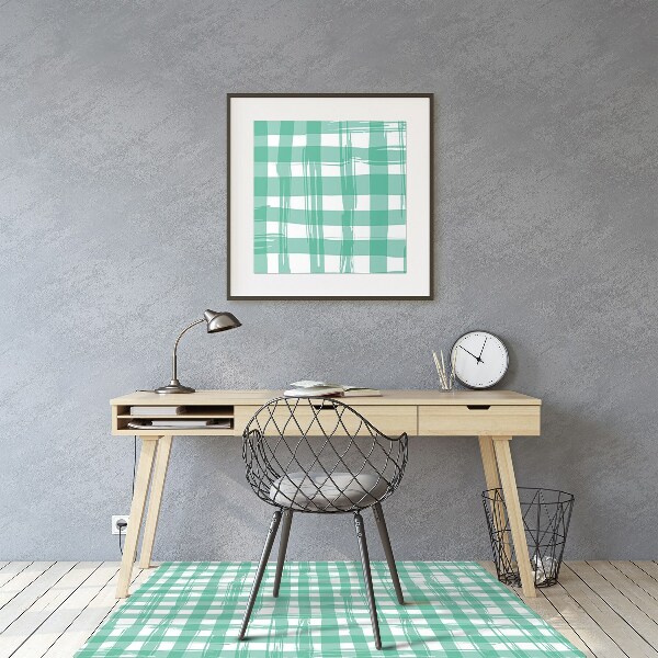 Alfombra silla ordenador Rejilla verde