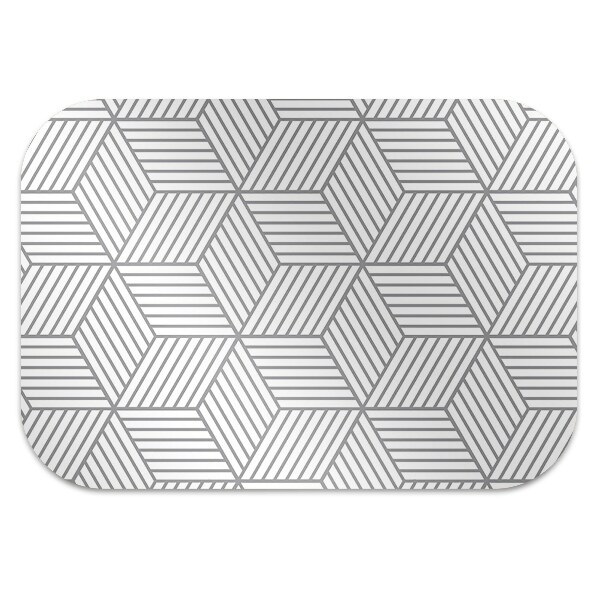 Alfombra silla ordenador Cubos 3d grises