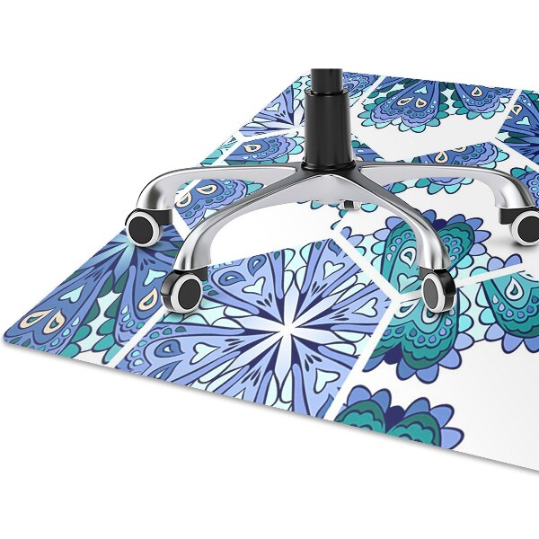 Alfombra silla escritorio Flores hexagonales