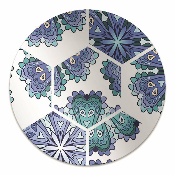 Alfombra silla escritorio Flores hexagonales