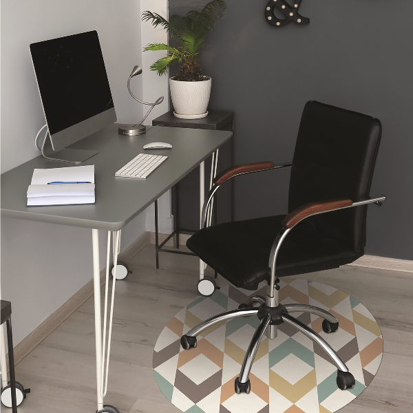 Alfombra para silla de escritorio Formas retro