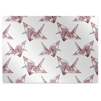 Alfombra para silla de escritorio Pájaros de origami