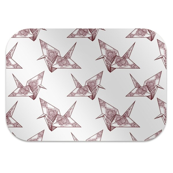 Alfombra para silla de escritorio Pájaros de origami