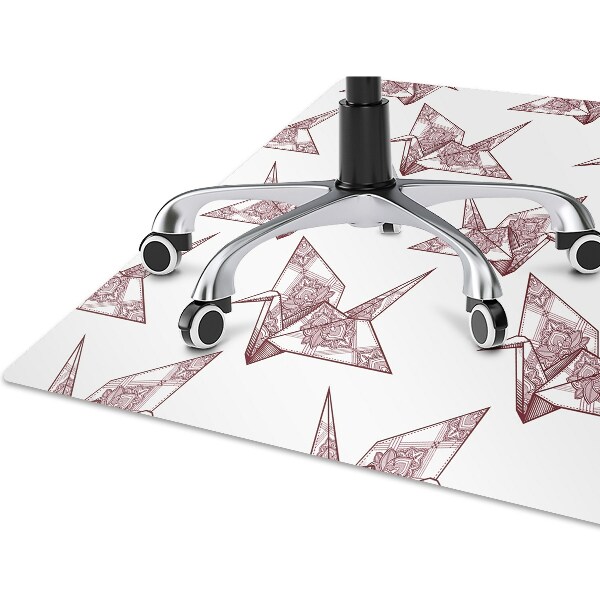 Alfombra para silla de escritorio Pájaros de origami