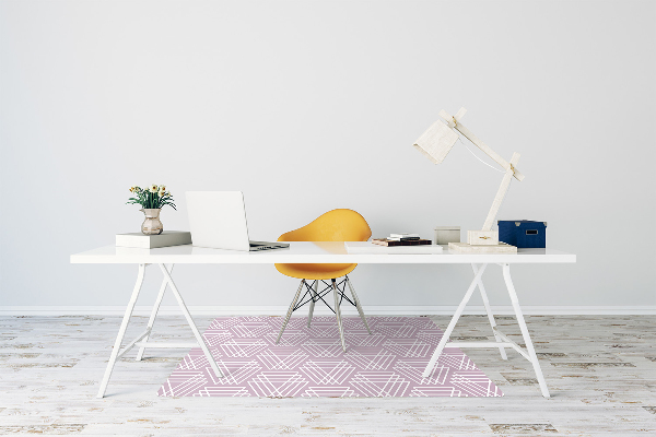 Alfombra silla ordenador Triángulos rosas