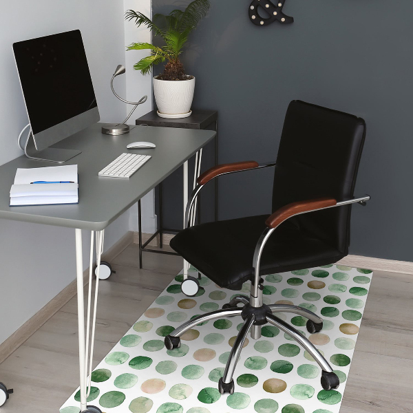 Alfombra protectora suelo para silla Puntos coloridos