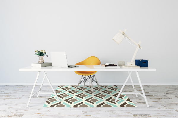 Alfombra para silla de escritorio Patrón retro