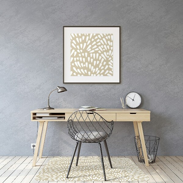 Alfombra silla ordenador Beige lágrimas boho