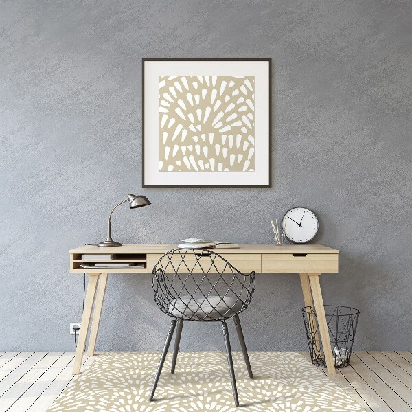 Alfombra silla ordenador Beige lágrimas boho