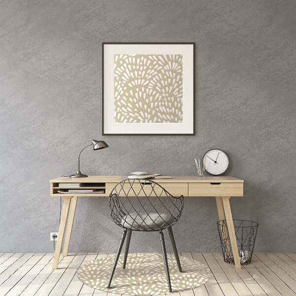 Alfombra silla ordenador Beige lágrimas boho