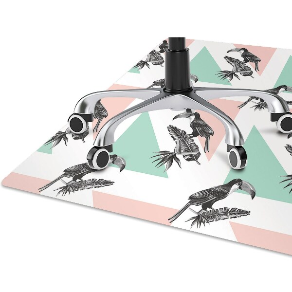 Alfombra silla ordenador Tucan con triángulos