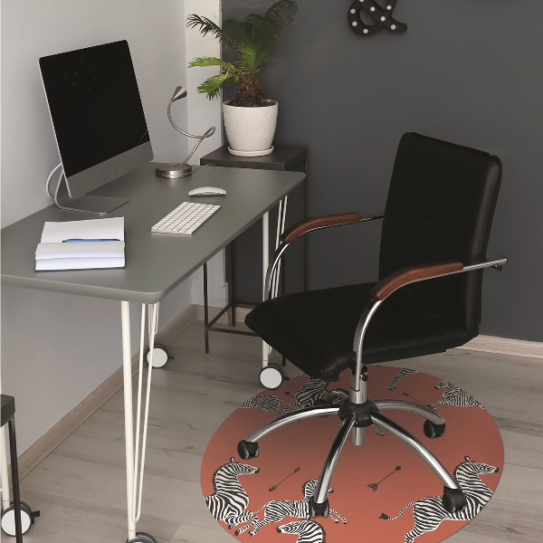 Alfombra para silla de escritorio Cebras