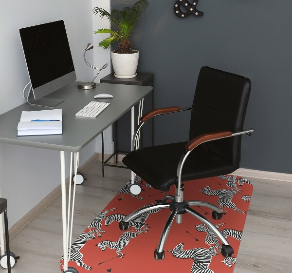 Alfombra para silla de escritorio Cebras