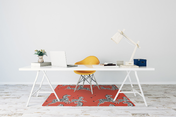 Alfombra para silla de escritorio Cebras