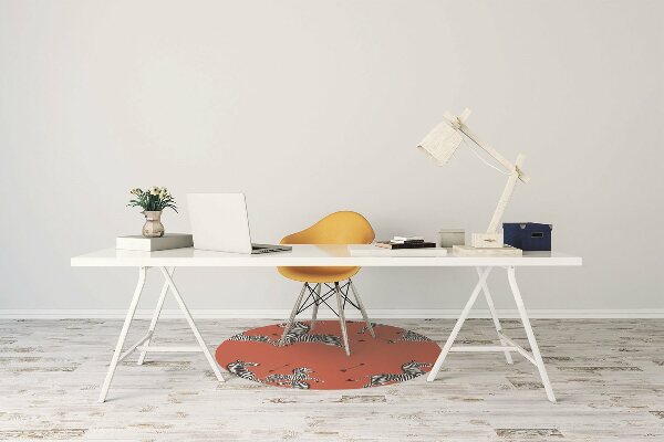 Alfombra para silla de escritorio Cebras