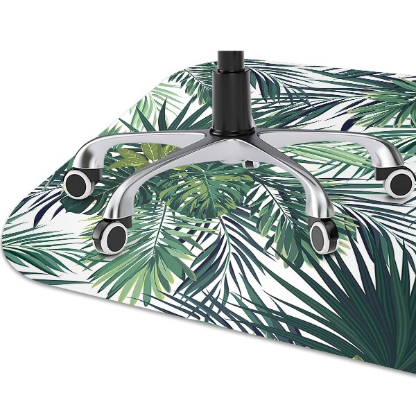 Alfombra silla ordenador Hojas tropicales
