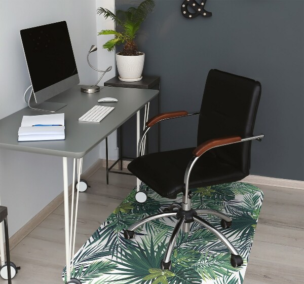 Alfombra silla ordenador Hojas tropicales