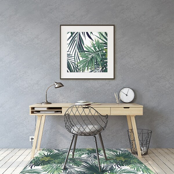 Alfombra silla ordenador Hojas tropicales