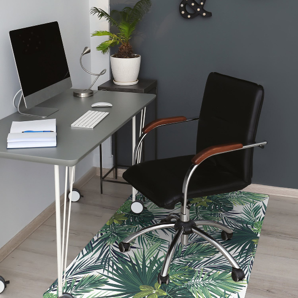 Alfombra silla ordenador Hojas tropicales