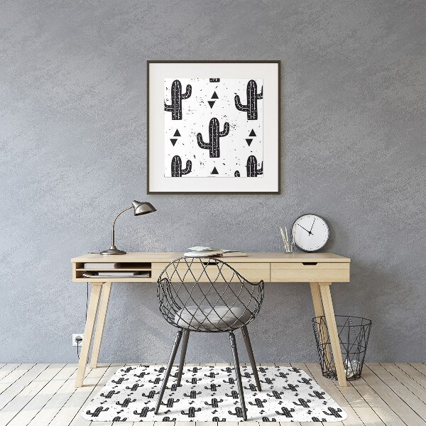 Alfombra para silla de escritorio Cactus negros