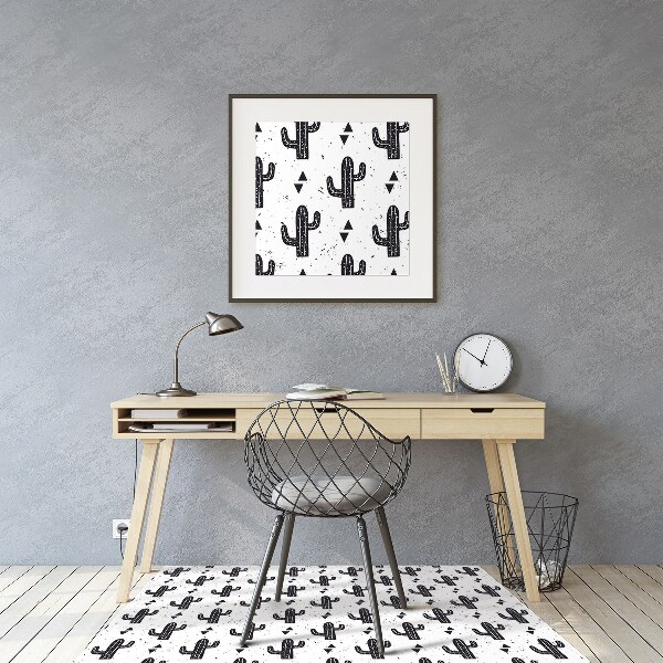 Alfombra para silla de escritorio Cactus negros