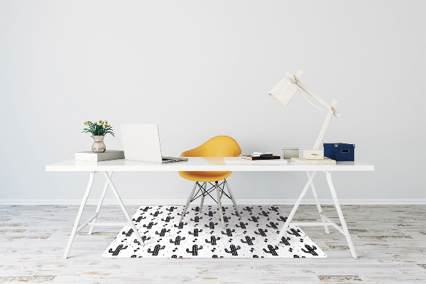 Alfombra para silla de escritorio Cactus negros