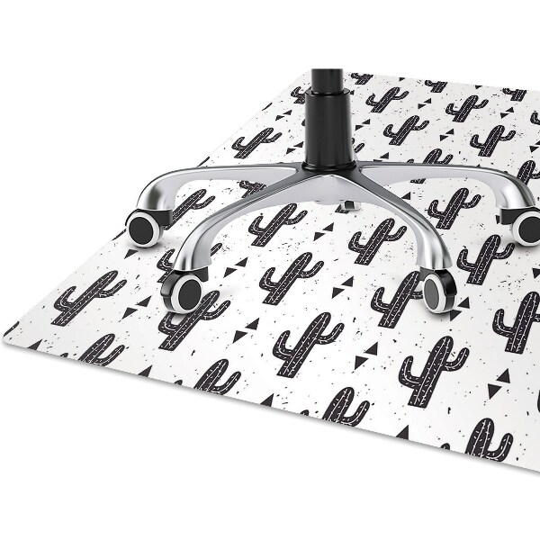Alfombra para silla de escritorio Cactus negros