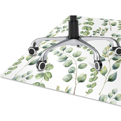 Alfombra protectora suelo para silla Eucalipto floral