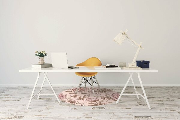 Alfombra silla ordenador Peonies pink