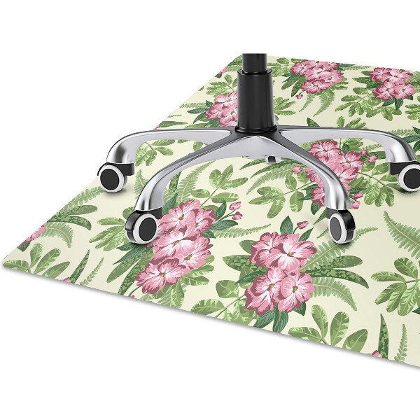 Alfombra silla ordenador Flores tropicales