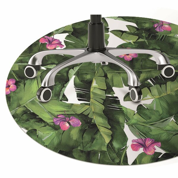 Alfombra silla ordenador Hibisco