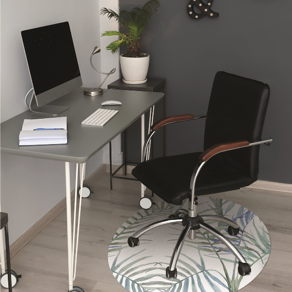 Alfombra para silla de escritorio Hojas tropicales