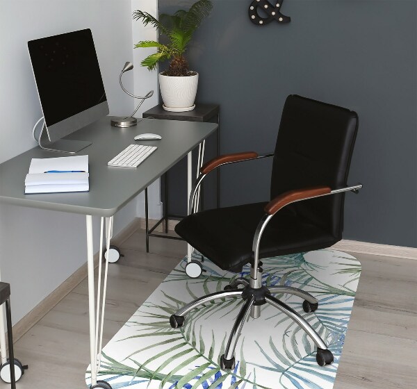 Alfombra para silla de escritorio Hojas tropicales
