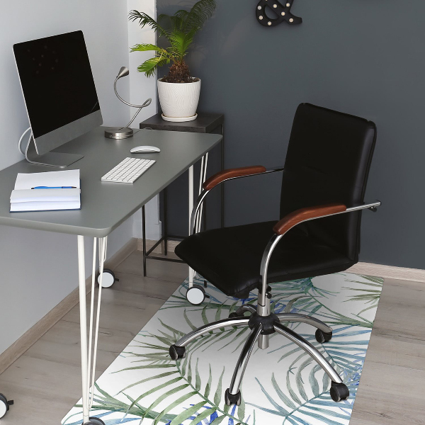 Alfombra para silla de escritorio Hojas tropicales