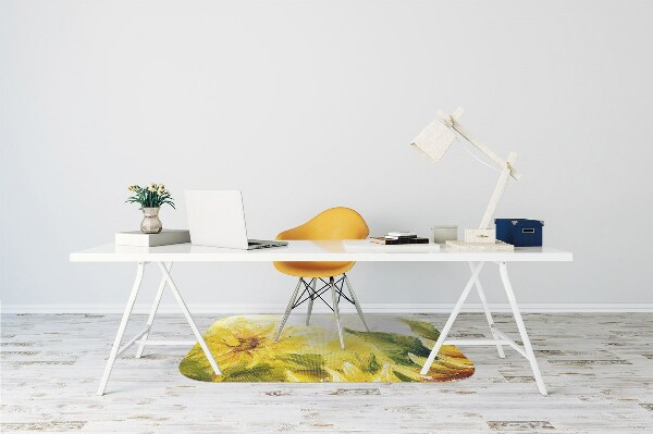 Alfombrilla para silla de escritorio Girasoles