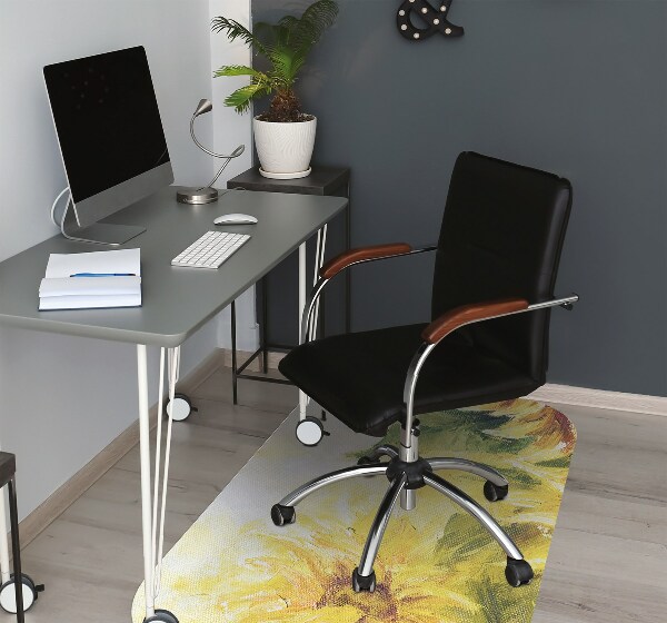 Alfombrilla para silla de escritorio Girasoles