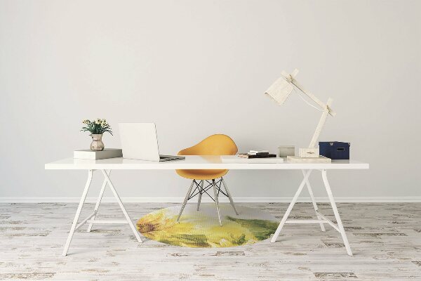 Alfombrilla para silla de escritorio Girasoles