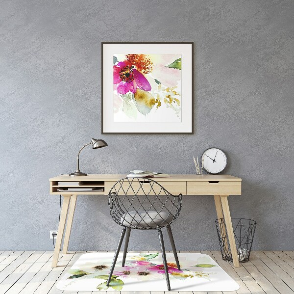 Alfombra para silla de escritorio Ramo de flores