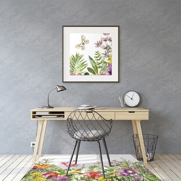 Alfombra silla ordenador Plantas tropicales