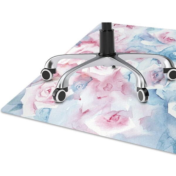 Alfombra silla ordenador Flores pastel