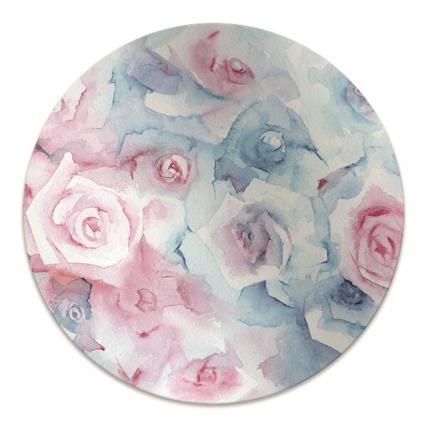 Alfombra silla ordenador Flores pastel