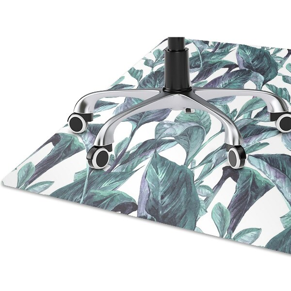 Alfombra silla ordenador Hojas exóticas