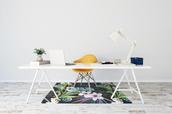 Alfombra silla ordenador Camaleón azul