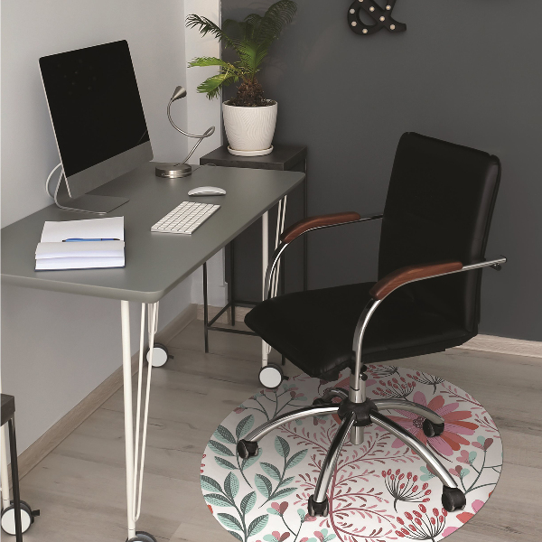 Alfombra para silla de escritorio Patrón floral