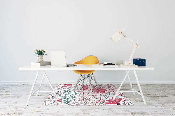 Alfombra para silla de escritorio Patrón floral