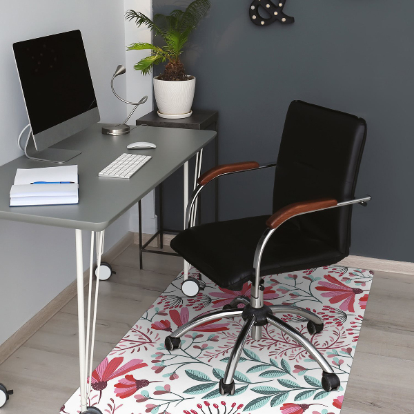 Alfombra para silla de escritorio Patrón floral