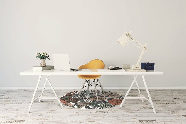 Alfombra para silla de escritorio Flores retro