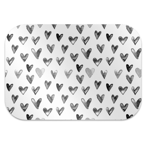 Alfombra silla ordenador Corazones pintados