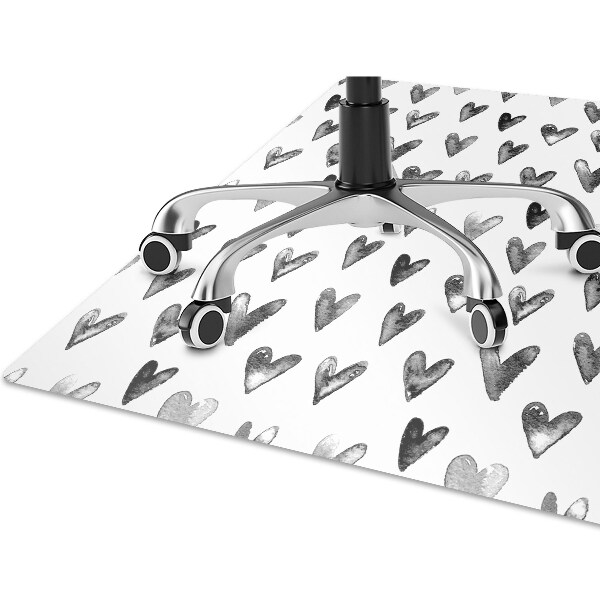 Alfombra silla ordenador Corazones pintados