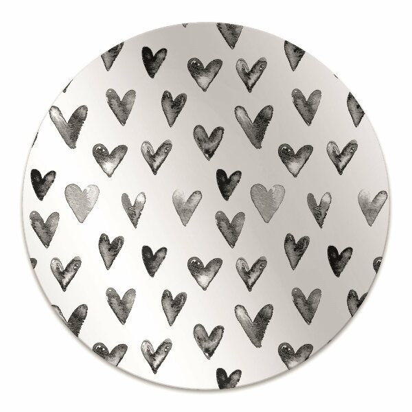 Alfombra silla ordenador Corazones pintados